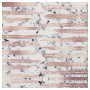 Tissu Chic rose Gold Brushstrokes Marble moderne