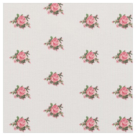 Tissu Chic rose Roses et rayures (Fermer)