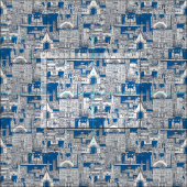 Tissu Chicago toile bleu cobalt (Carreau)