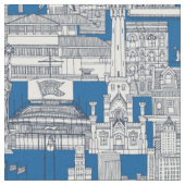 Tissu Chicago toile bleu cobalt (Fermer)