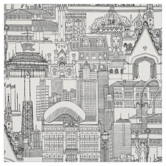 Tissu Chicago toile noir (Échantillon)