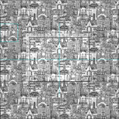 Tissu Chicago toile noir (Carreau)