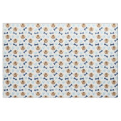 Tissu Chien à chiot bleu  (Fat Quarter)
