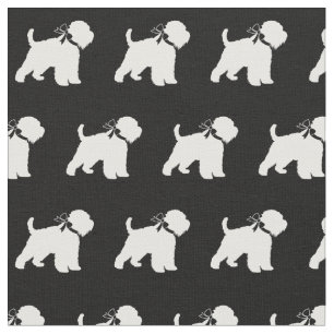 Tissu Chien à roulettes Silhouette Animal