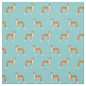 Tissu Chien basenji bleu clair (Échantillon)