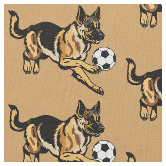 Tissu chien berger allemand (Fermer)