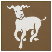 Tissu Chien blanc (Fermer)