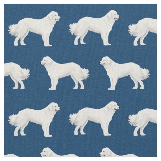 Tissu Chien bleu marine des Pyrénées (Fermer)