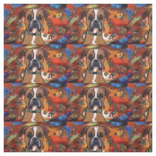 Tissu Chien Boxer (Échantillon)