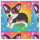 Tissu Chien chiot de Corgi drôle (Fermer)