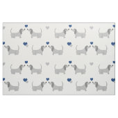 Tissu Chien chiot de Dachshund (Fat Quarter)