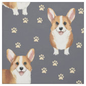 Tissu Chien Corgi Mignon (Échantillon)