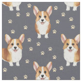 Tissu Chien Corgi Mignon (Fermer)