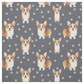 Tissu Chien Corgi Mignon (Échantillon)