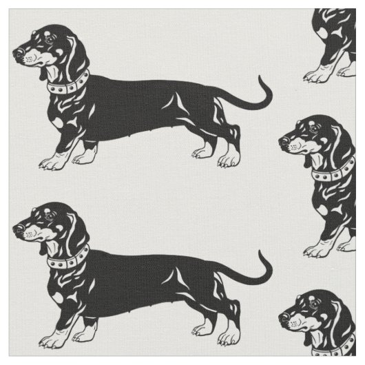 Tissu chien dachshund lisse (Fermer)