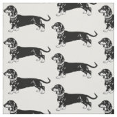 Tissu chien dachshund lisse (Échantillon)