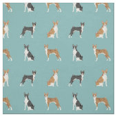 Tissu Chien de Basenji bleu (Échantillon)