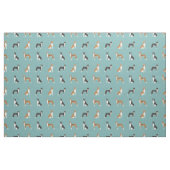 Tissu Chien de Basenji bleu (Fat Quarter)