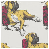 Tissu chien de boxe (Fermer)
