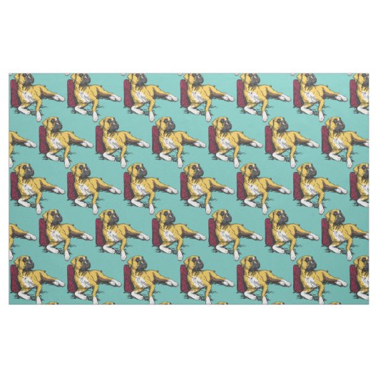 Tissu chien de boxe (Fat Quarter)