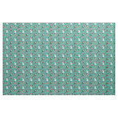 Tissu Chien de boxe turquoise de Noël mignon (Yard)