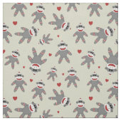 Tissu Chien De Choc Avec Coeurs Sur Tan (Échantillon)