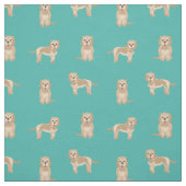 Tissu chien de cochon turquoise (Échantillon)