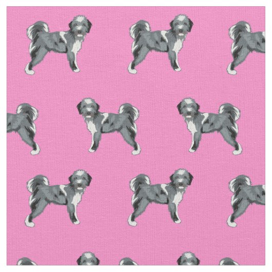 Tissu chien de l'aussiedoodle rose (Fermer)