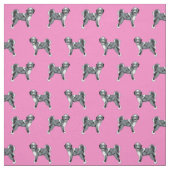 Tissu chien de l'aussiedoodle rose (Échantillon)