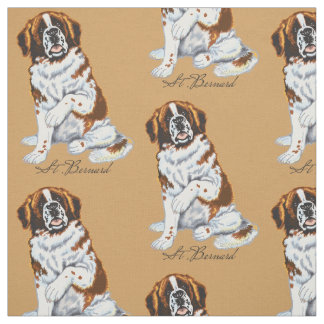 Tissu chien de saint bernard
