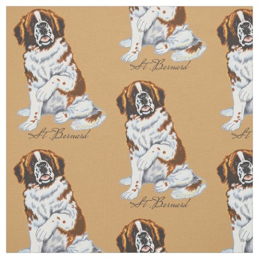 Tissu chien de saint bernard (Échantillon)