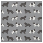 Tissu chien de terre-neuve gris (Échantillon)