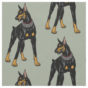 Tissu  Chien Dobermann ou Doberman Pinscher