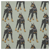 Tissu  Chien Dobermann ou Doberman Pinscher (Échantillon)