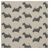 Tissu Chien écossais avec collier tatan (Échantillon)