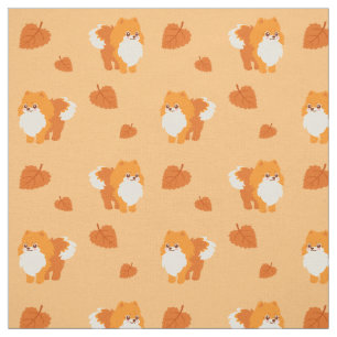 Tissu Chien mignon Kawaii Pomeranian