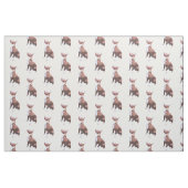 Tissu Chien motif marron et blanc tendance Pit Bull  (Fat Quarter)