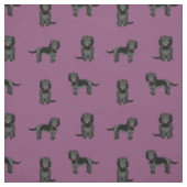 Tissu Chien noir pourpre (Échantillon)