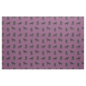 Tissu Chien noir pourpre (Fat Quarter)