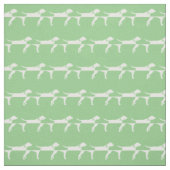 Tissu Chien Pointer Silhouette Animal de Compagnie Vert (Échantillon)