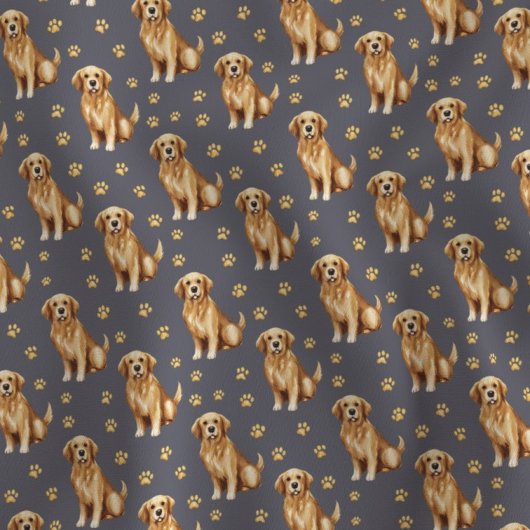 Tissu Chien Retriever doré mignon