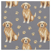 Tissu Chien Retriever doré mignon (Fermer)