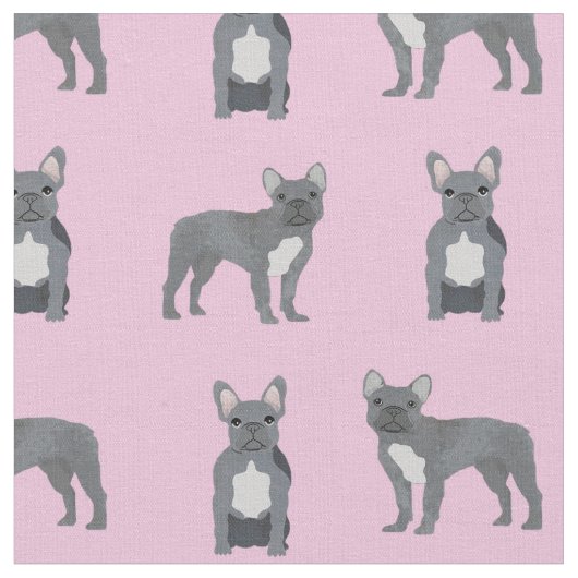 Tissu Chien-taureau gris en rose (Fermer)