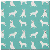 Tissu chien turquoise du taureau blanc (Échantillon)