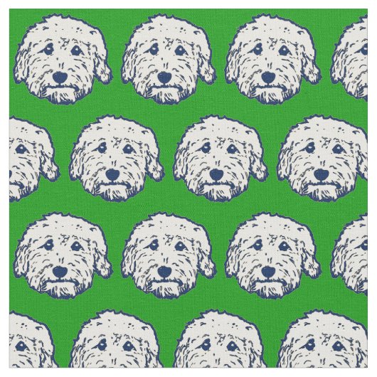 Tissu Chien vert DOOD (Fermer)