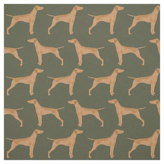 Tissu Chien vert foncé (Échantillon)