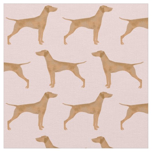 Tissu chien vizsla rose (Fermer)