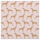 Tissu chien vizsla rose (Échantillon)