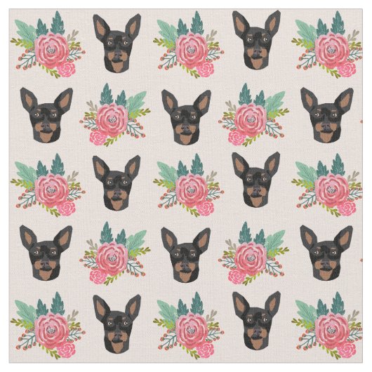 Tissu chiens à chair rose (Fermer)
