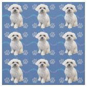 Tissu Chiens artistiques - Maltais v2 (Échantillon)